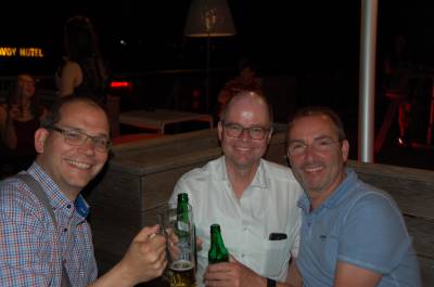 Gute Stimmung auf der Dachterrasse